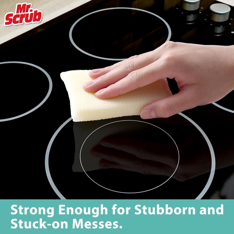 Mr. Scrub All-Purpose Sponges, Non Scratch, for Washing and Cleaning Dishes, Premium Scrub and Scrubbers, 12 Pads, Ideal for Kitchen, Bathroom - Image 5